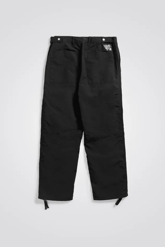 Men Norse Projects Trousers Sigur Waxed Nylon Fatigue Trouser Black