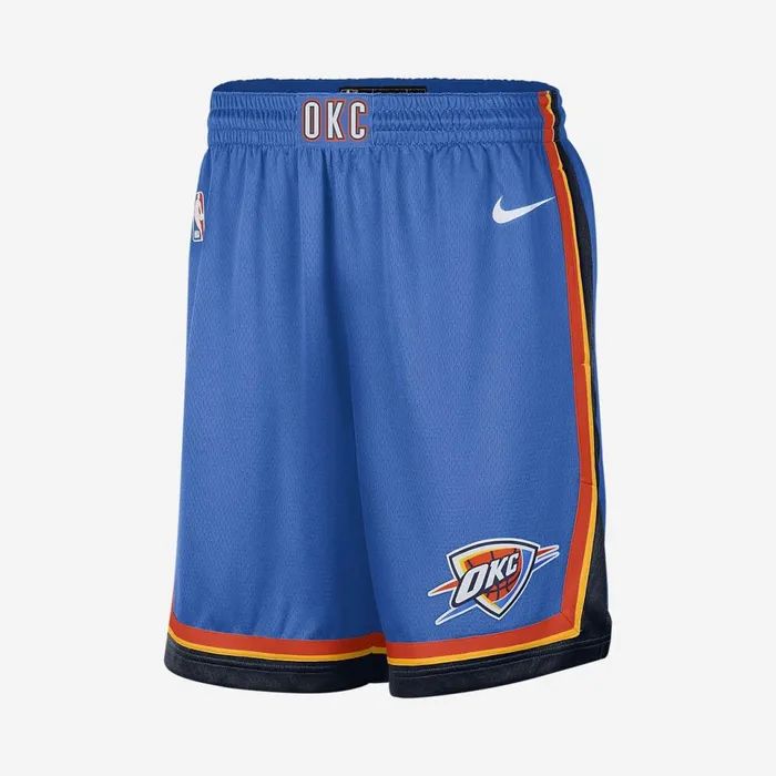 Men Oklahoma City Thunder Icon Edition Signal Bluecollege Navywhite Nike Shorts Men Oklahoma City Thunder Icon Edition Signal Bluecollege Navywhite Nike Shorts