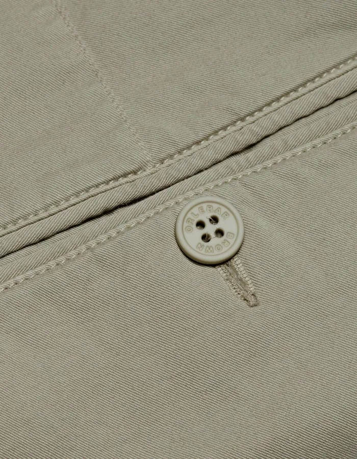 Men Orlebar Brown Day Shorts Bulldog Cotton Twill Cliff Grey
