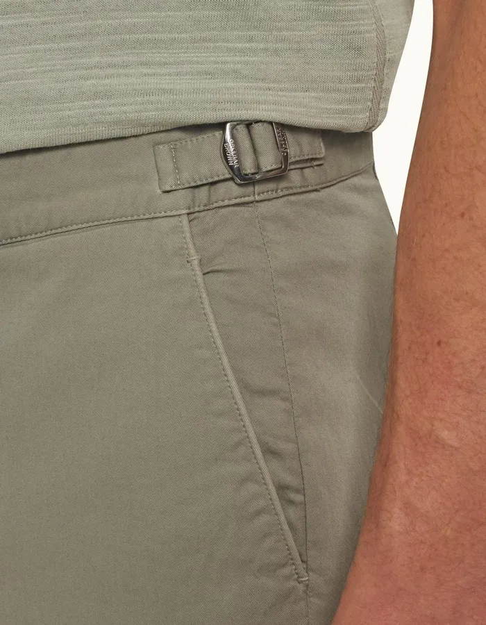 Men Orlebar Brown Day Shorts Bulldog Cotton Twill Cliff Grey