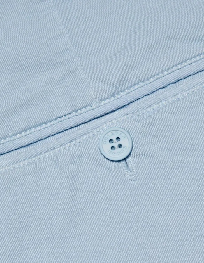 Men Orlebar Brown Day Shorts Bulldog Cotton Twill Ice Blue