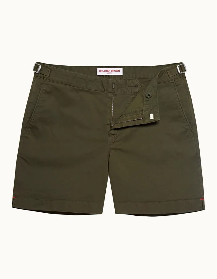 Men Orlebar Brown Day Shorts Bulldog Cotton Twill Palm