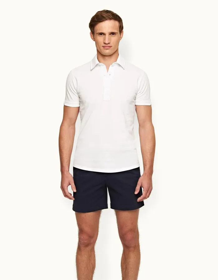 Men Orlebar Brown Day Shorts Bulldog StretchCotton Dark Navy