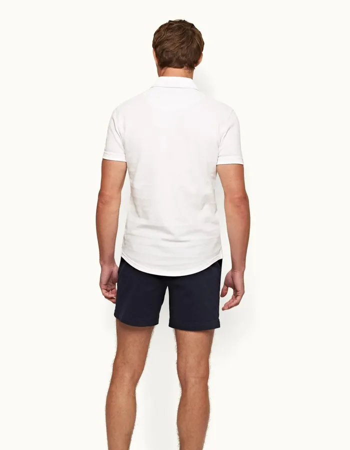 Men Orlebar Brown Day Shorts Bulldog StretchCotton Dark Navy