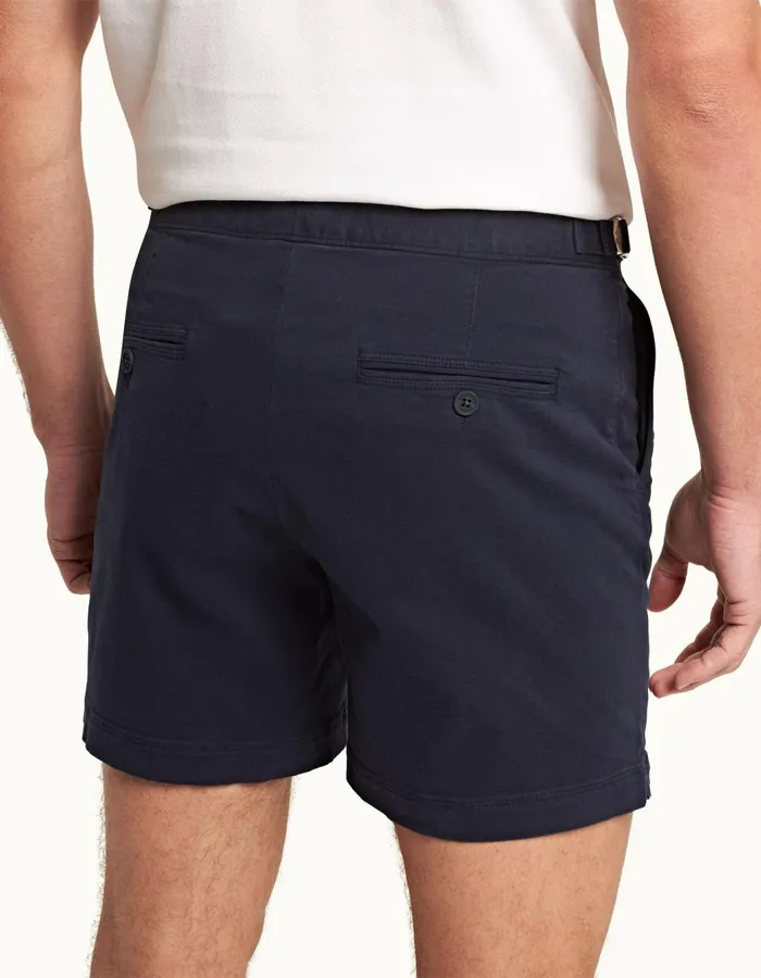 Men Orlebar Brown Day Shorts Bulldog StretchCotton Dark Navy