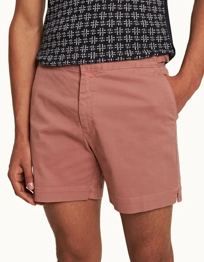 Men Orlebar Brown Day Shorts Bulldog StretchCotton Mauve