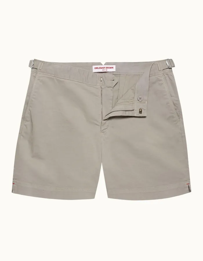 Men Orlebar Brown Day Shorts Bulldog StretchCotton Seal Grey