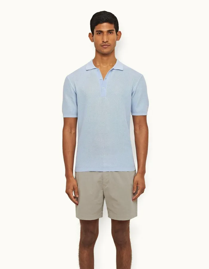 Men Orlebar Brown Day Shorts Bulldog StretchCotton Seal Grey