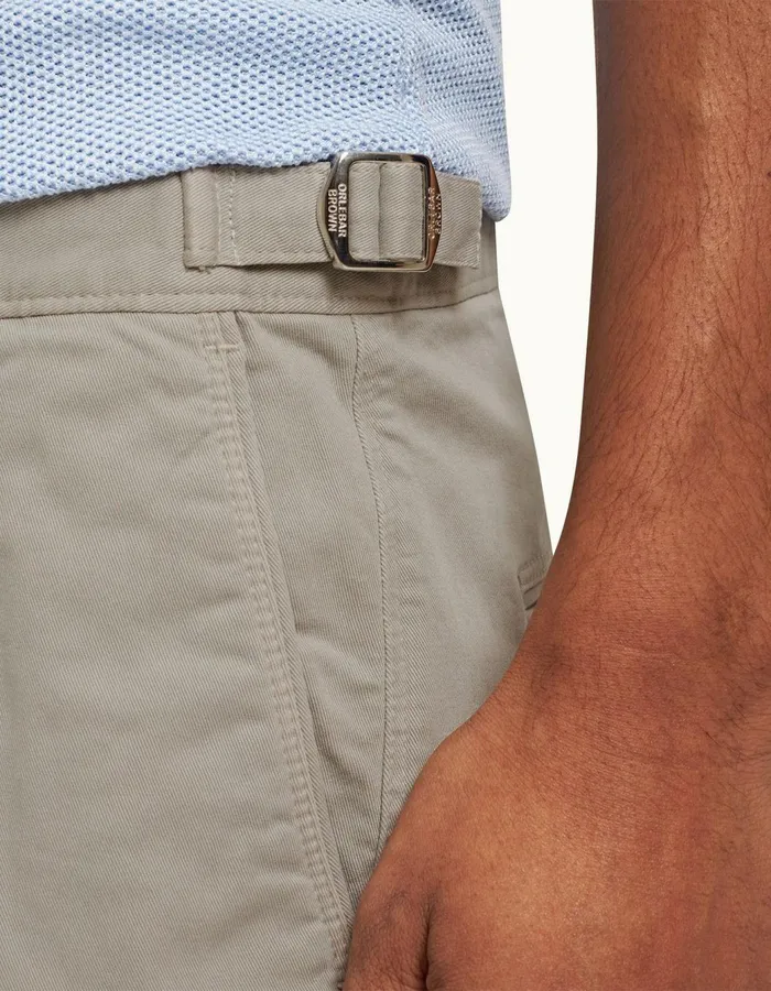 Men Orlebar Brown Day Shorts Bulldog StretchCotton Seal Grey