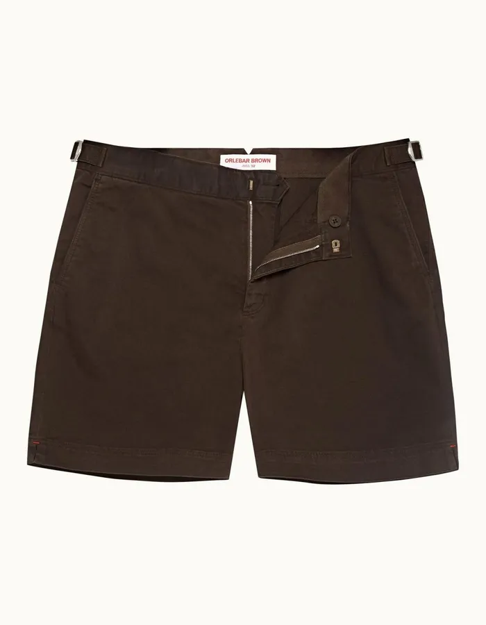 Men Orlebar Brown Day Shorts Bulldog StretchCotton Truffle