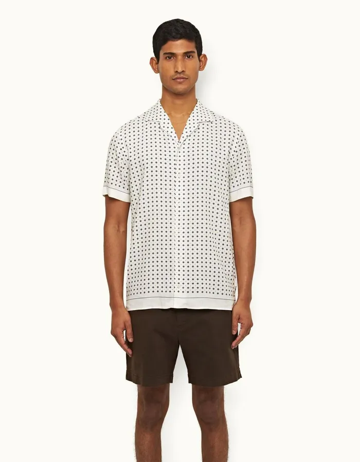 Men Orlebar Brown Day Shorts Bulldog StretchCotton Truffle