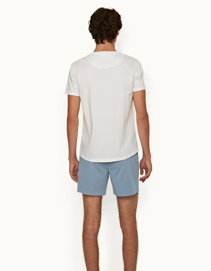 Men Orlebar Brown Day Shorts Bulldog StretchCotton Wish Blue
