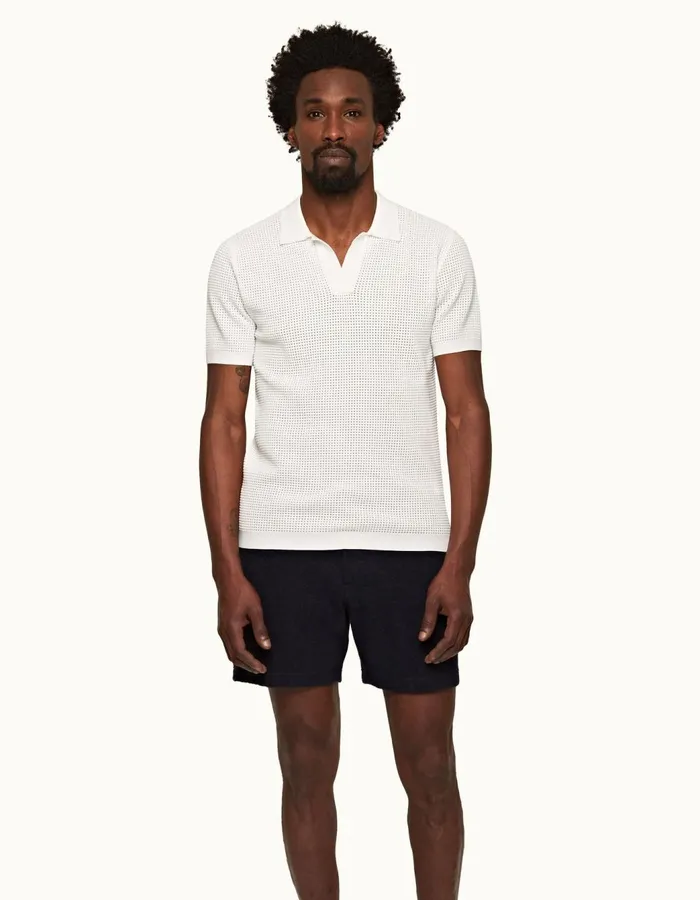 Men Orlebar Brown Day Shorts Bulldog Towelling Night Iris