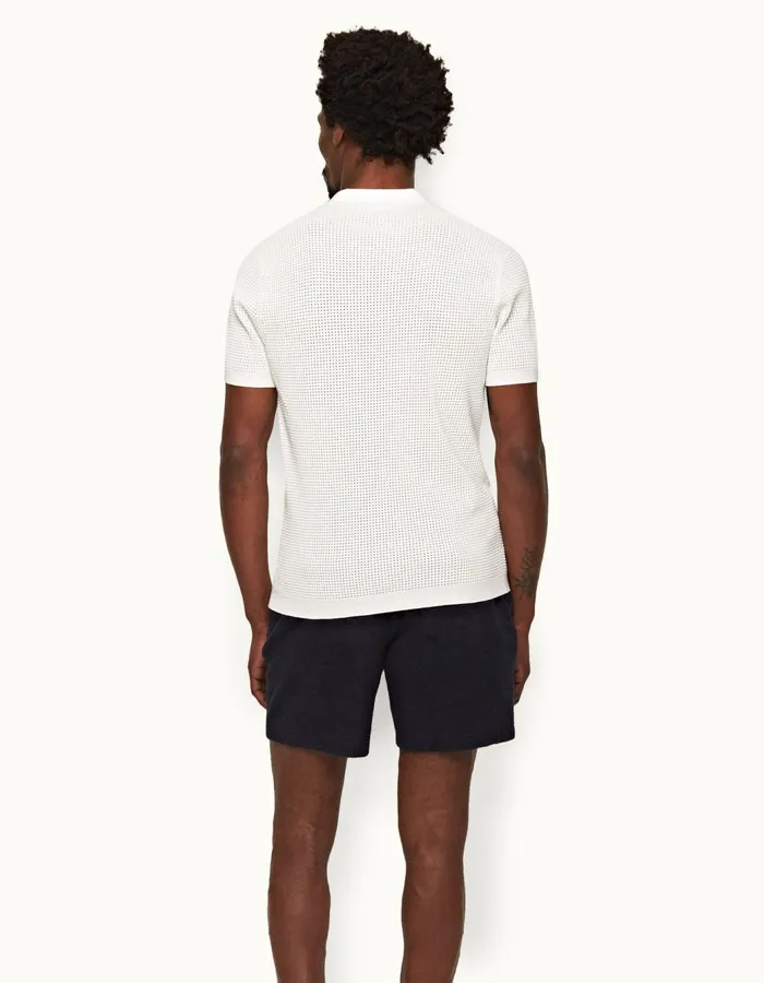 Men Orlebar Brown Day Shorts Bulldog Towelling Night Iris