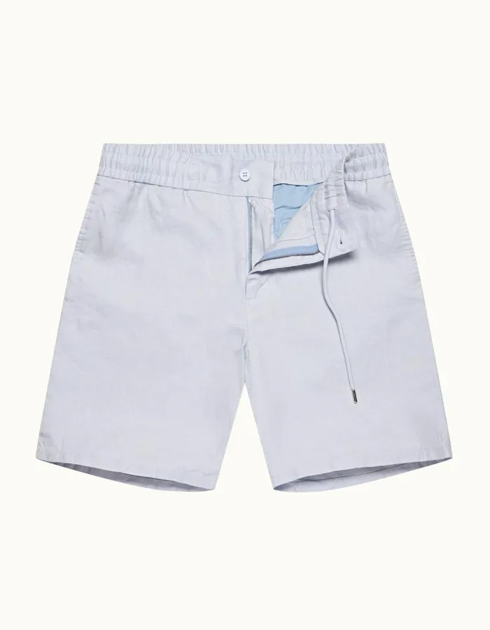Men Orlebar Brown Day Shorts Cornell Linen Light Island Sky