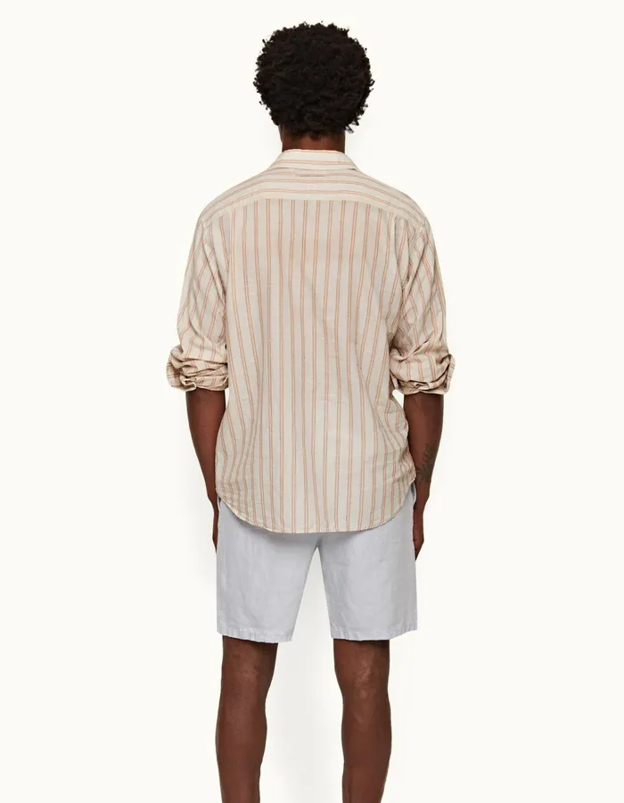 Men Orlebar Brown Day Shorts Cornell Linen Light Island Sky