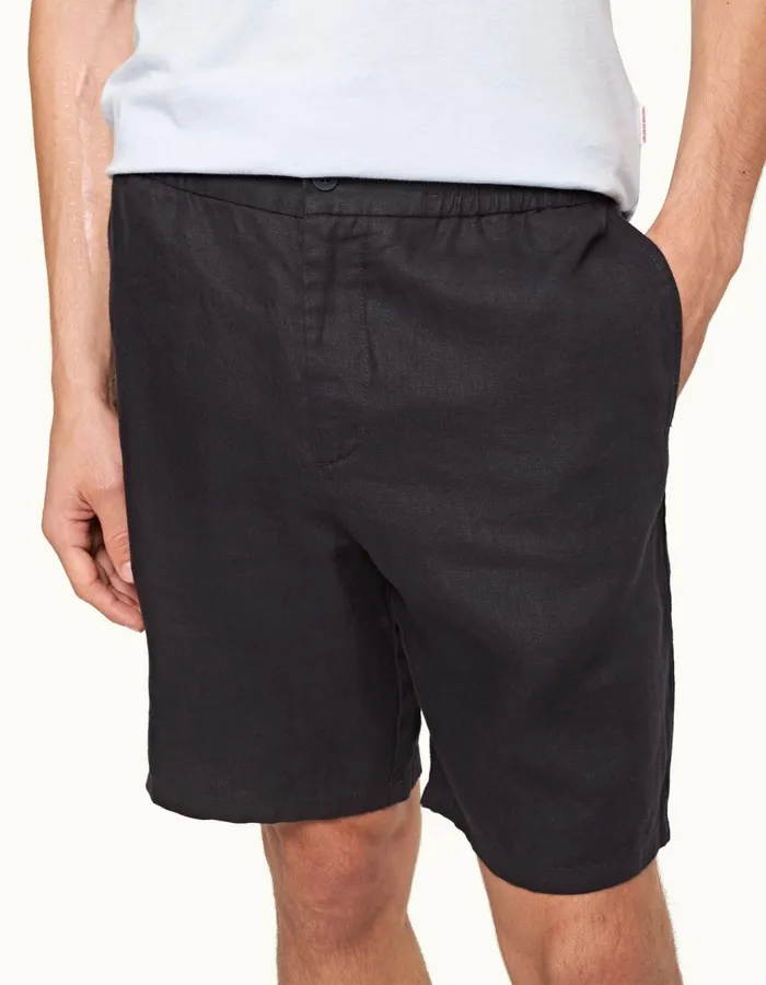 Men Orlebar Brown Day Shorts Cornell Linen Night Iris