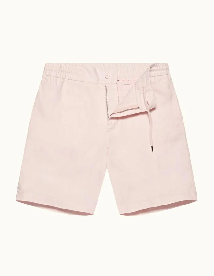 Men Orlebar Brown Day Shorts Cornell Linen Rose