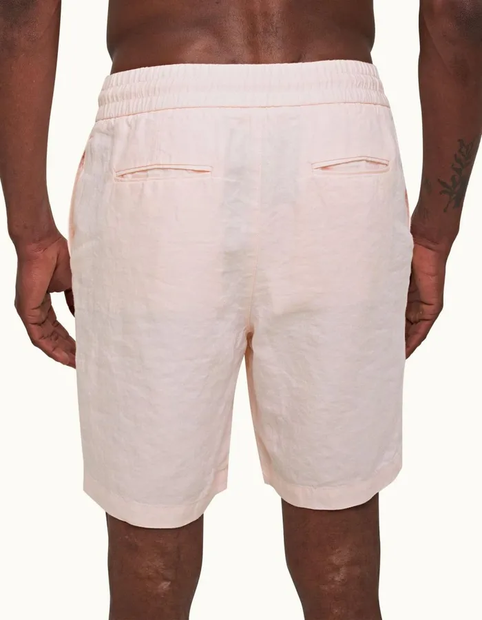 Men Orlebar Brown Day Shorts Cornell Linen Rose