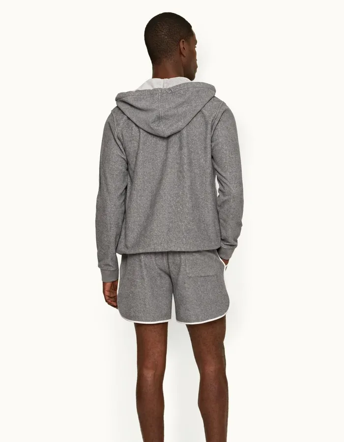 Men Orlebar Brown Day Shorts Flett Binding Piranha Grey Marl