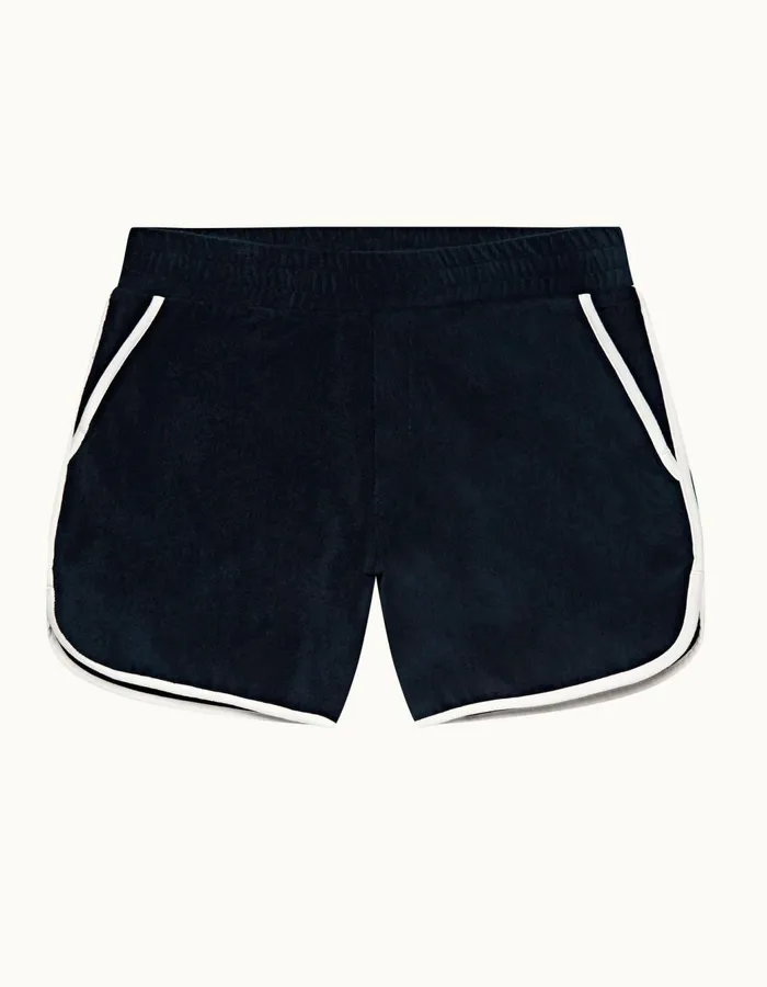 Men Orlebar Brown Day Shorts Flett Towelling Night Iris