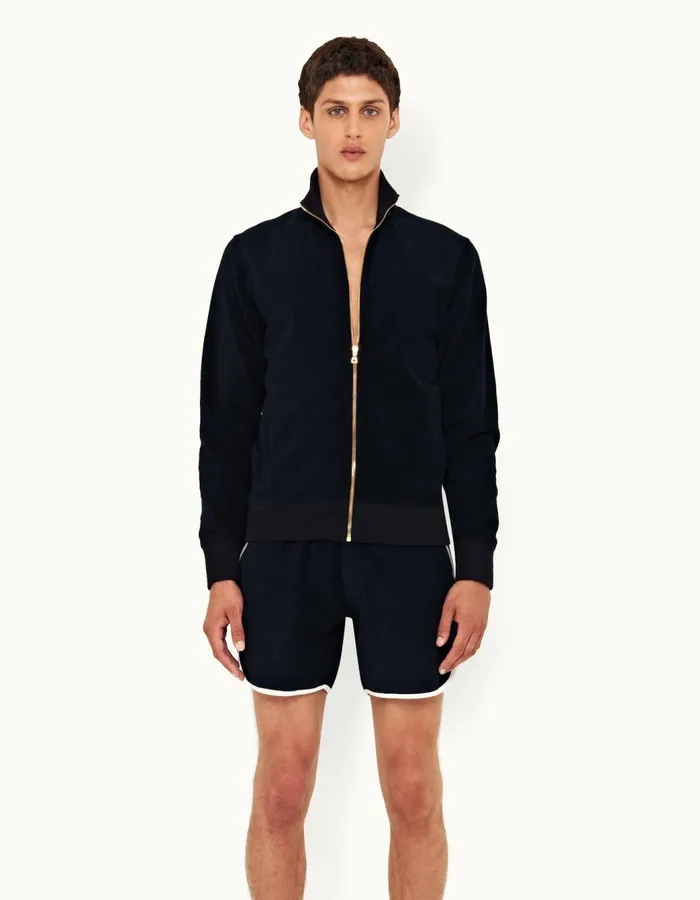 Men Orlebar Brown Day Shorts Flett Towelling Night Iris