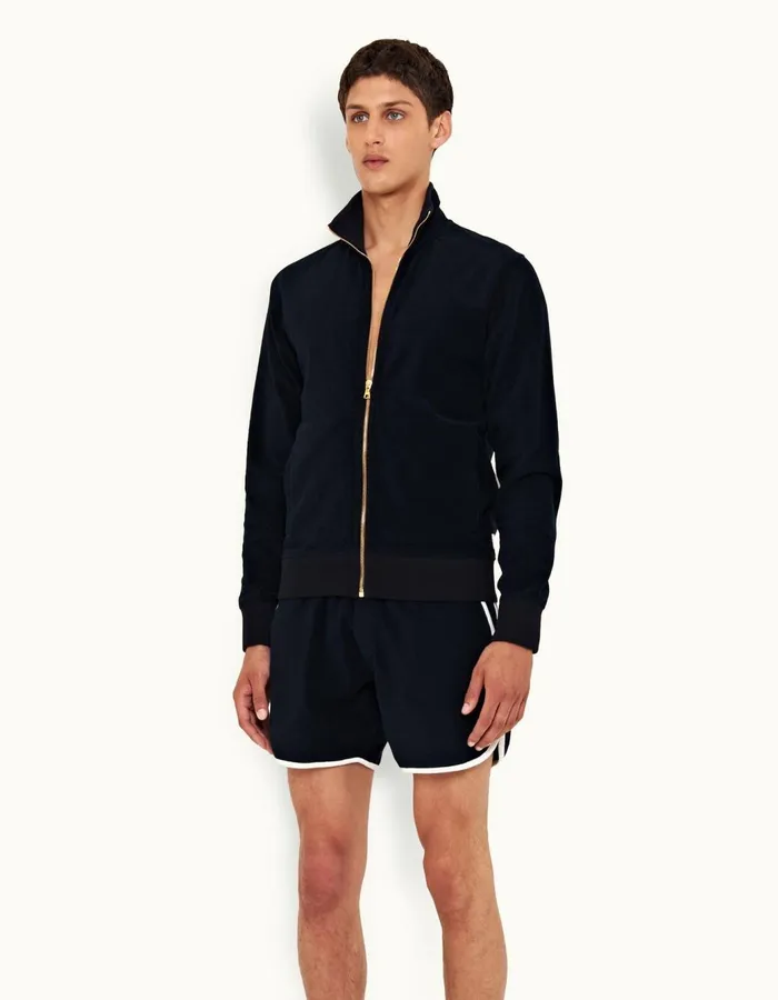 Men Orlebar Brown Day Shorts Flett Towelling Night Iris