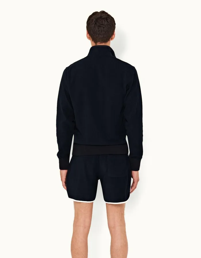 Men Orlebar Brown Day Shorts Flett Towelling Night Iris
