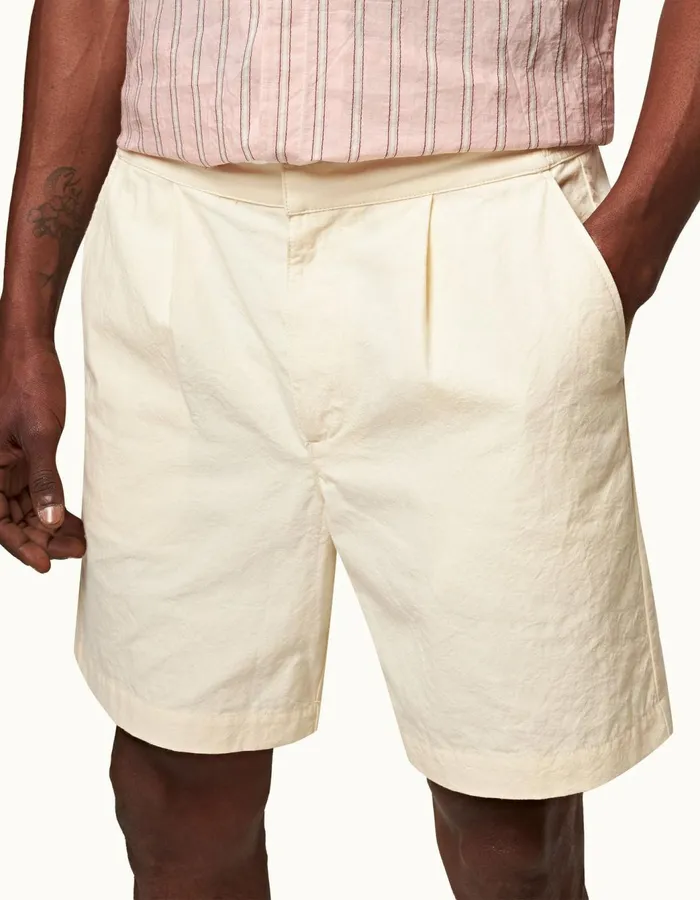 Men Orlebar Brown Day Shorts Hannes White Sand