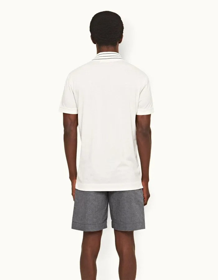 Men Orlebar Brown Day Shorts Harrop Linen Navy