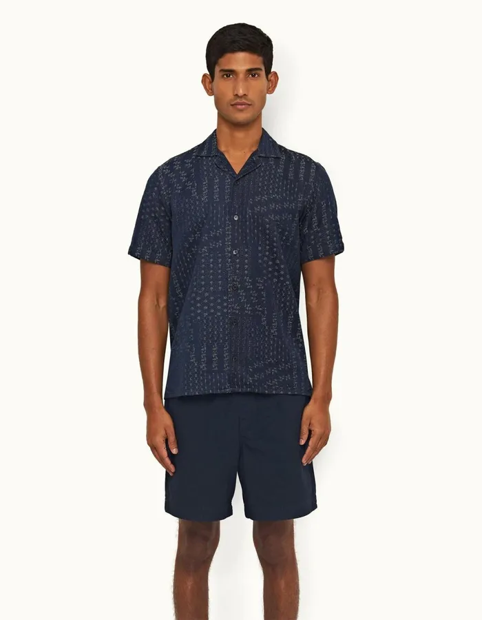 Men Orlebar Brown Day Shorts Louis Drawcord Night Iris