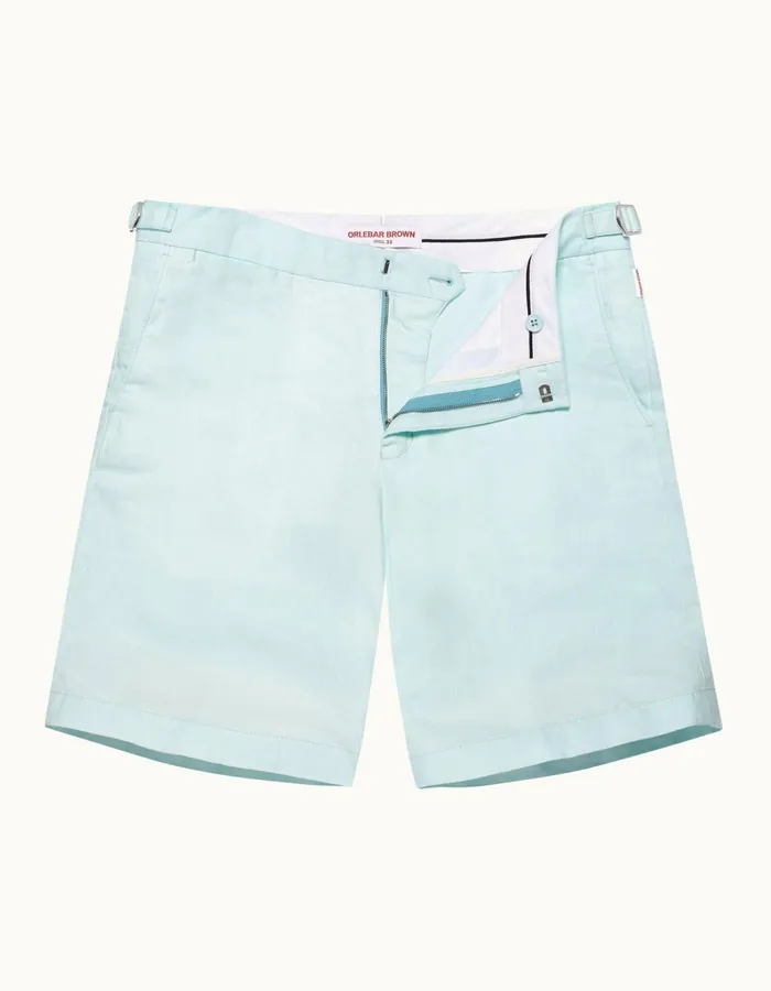 Men Orlebar Brown Day Shorts Norwich Linen Clear Sky