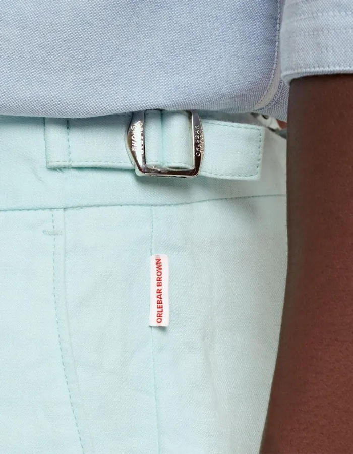 Men Orlebar Brown Day Shorts Norwich Linen Clear Sky