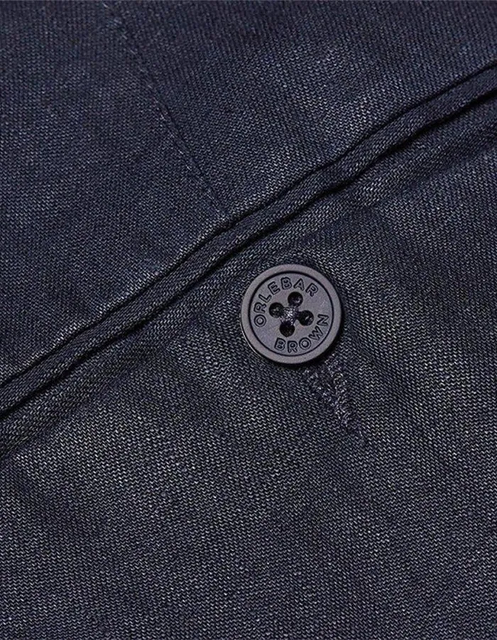 Men Orlebar Brown Day Shorts Norwich Linen Navy