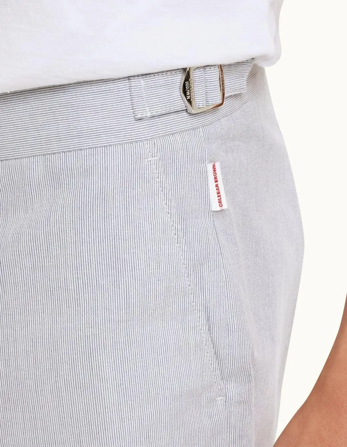 Men Orlebar Brown Day Shorts Norwich Seersucker Midnight Navywhite