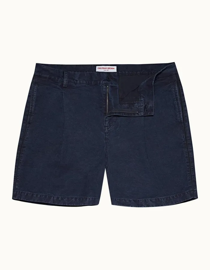 Men Orlebar Brown Day Shorts Searose Denim Indigo