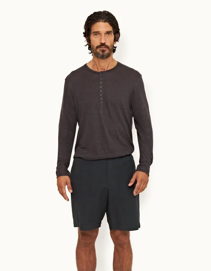Men Orlebar Brown Day Shorts Sirma Linen Shadow