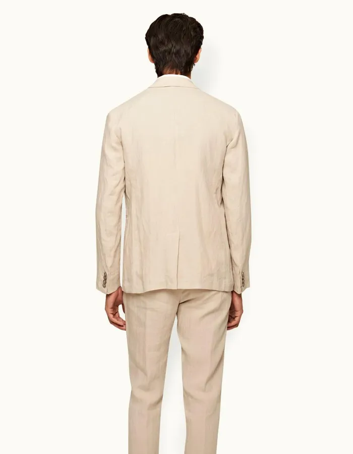 Men Orlebar Brown Jackets and Outerwear Ullock Linen Taupe