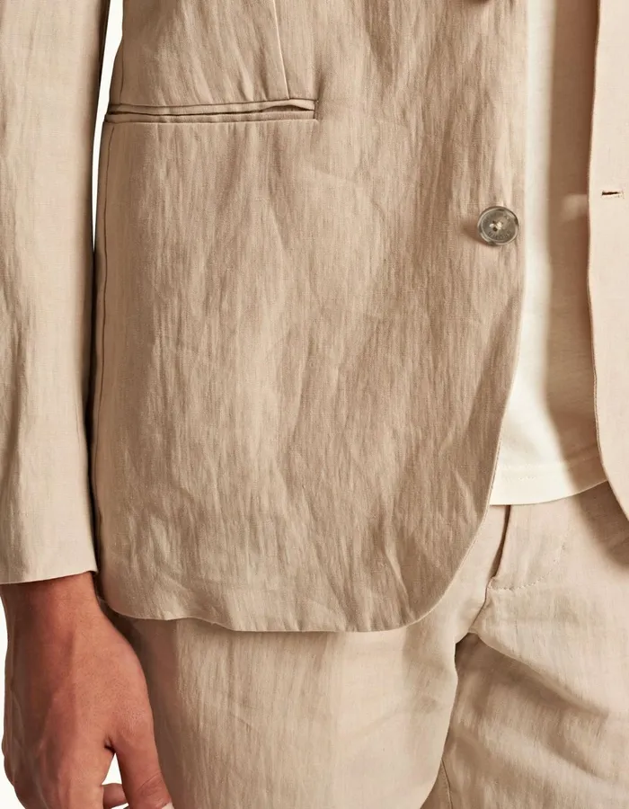 Men Orlebar Brown Jackets and Outerwear Ullock Linen Taupe