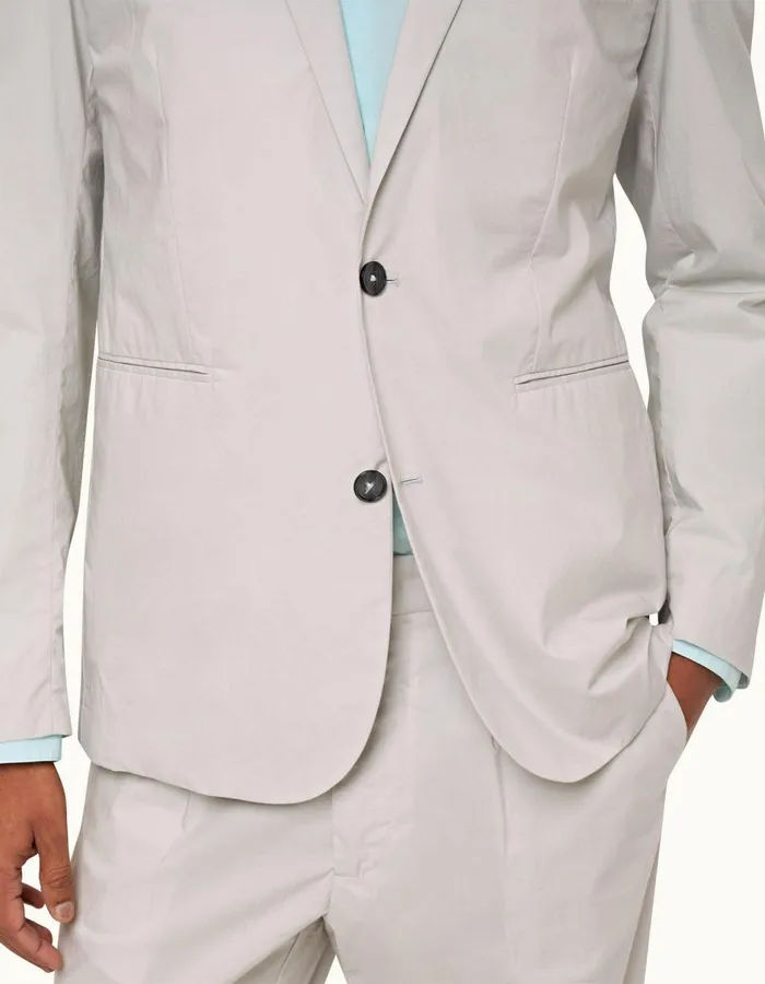 Men Orlebar Brown Jackets and Outerwear Ullock Poplin Oyster Grey