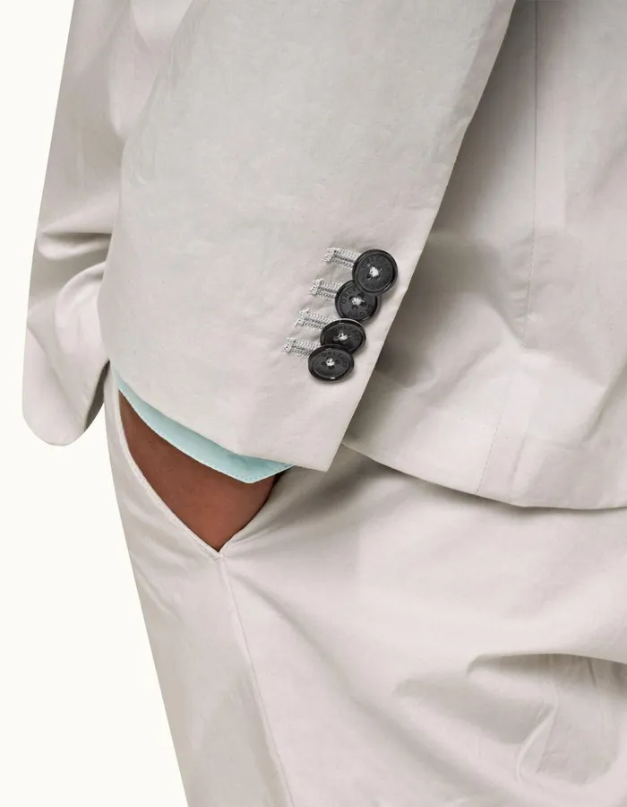 Men Orlebar Brown Jackets and Outerwear Ullock Poplin Oyster Grey