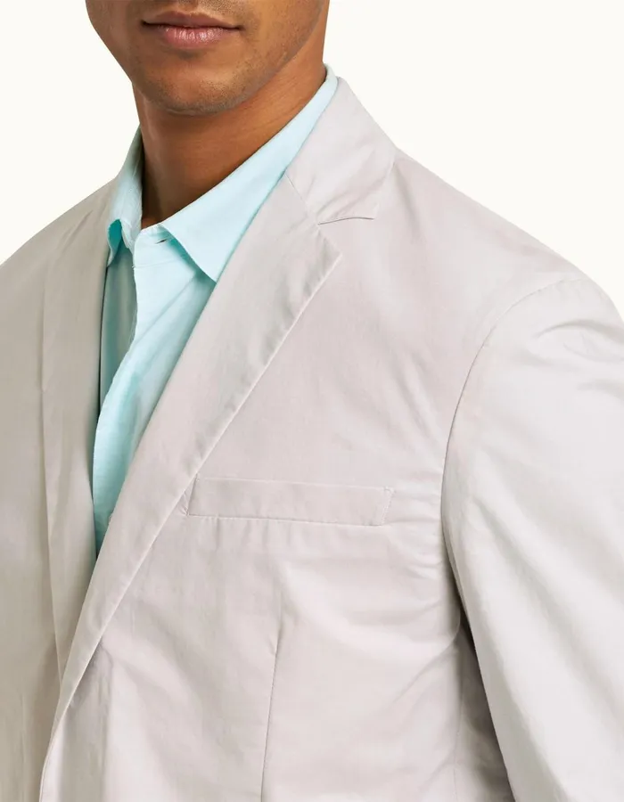 Men Orlebar Brown Jackets and Outerwear Ullock Poplin Oyster Grey