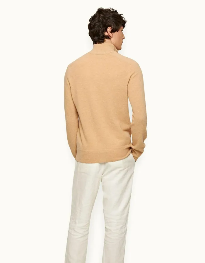 Men Orlebar Brown Knitwear Lennard Cashmere Biscuit