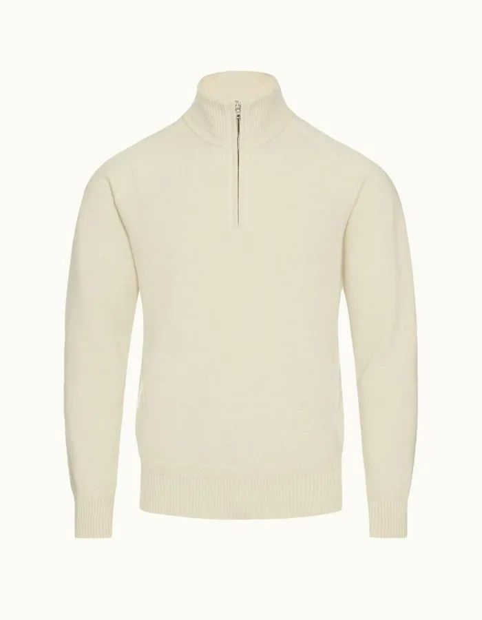 Men Orlebar Brown Knitwear Lennard Cashmere White Sand