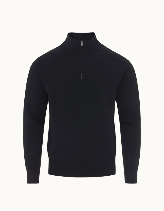 Men Orlebar Brown Knitwear Lennard Merino Night Iris
