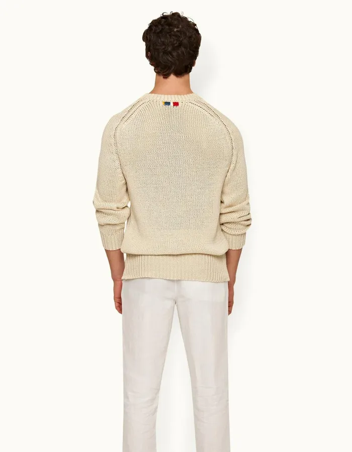 Men Orlebar Brown Knitwear Lippen White Sand