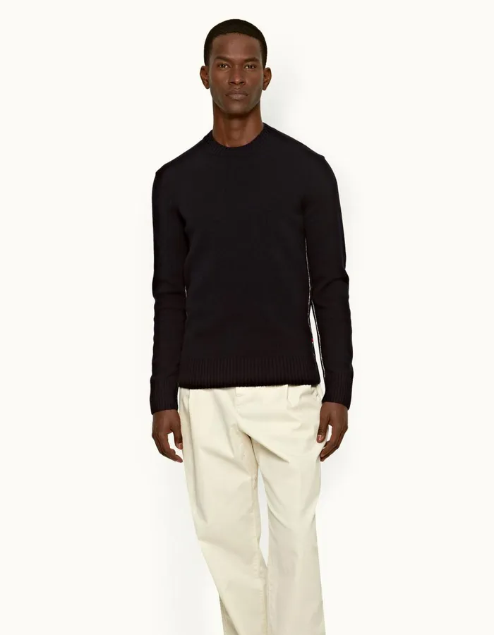 Men Orlebar Brown Knitwear Lorca Cashmere Night Iris