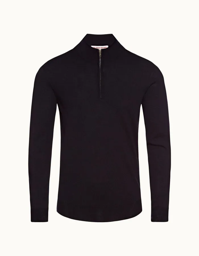 Men Orlebar Brown Knitwear Neilson Merino Navy