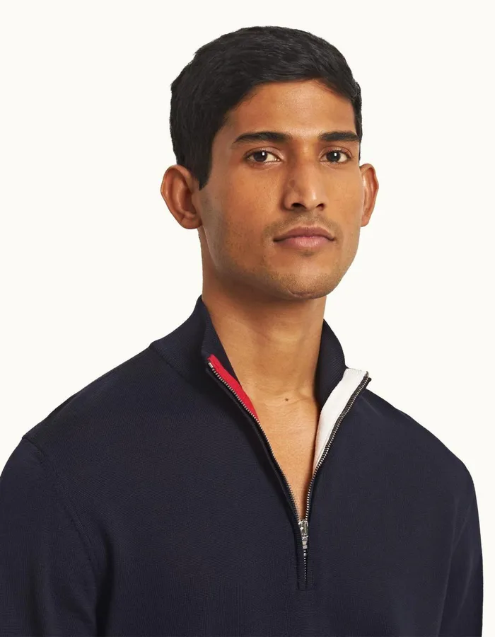 Men Orlebar Brown Knitwear Neilson Merino Navy