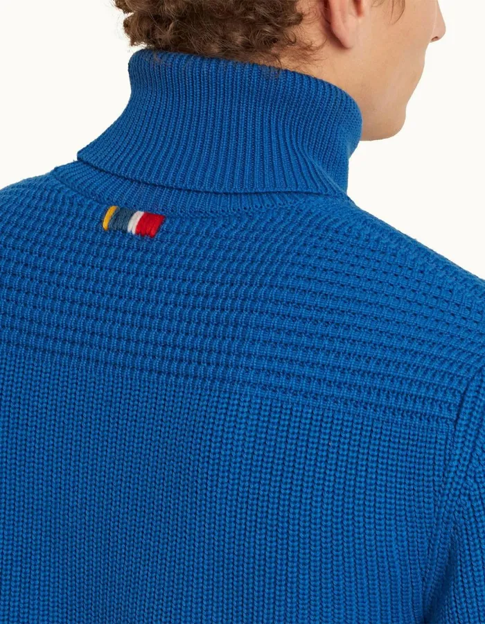 Men Orlebar Brown Knitwear Zoller Merino Signal Blue